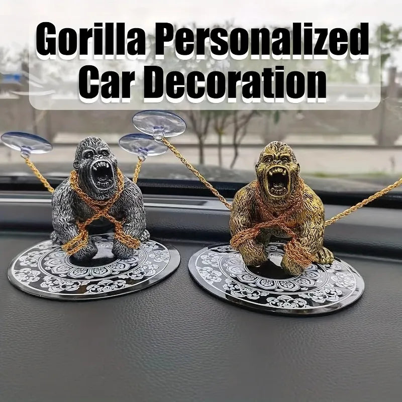 Cute Gorilla Car Dashboard Figure