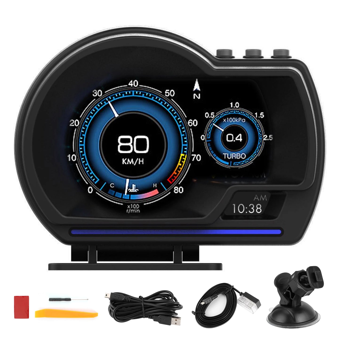 Head Up Display with Speed Warning for Cars