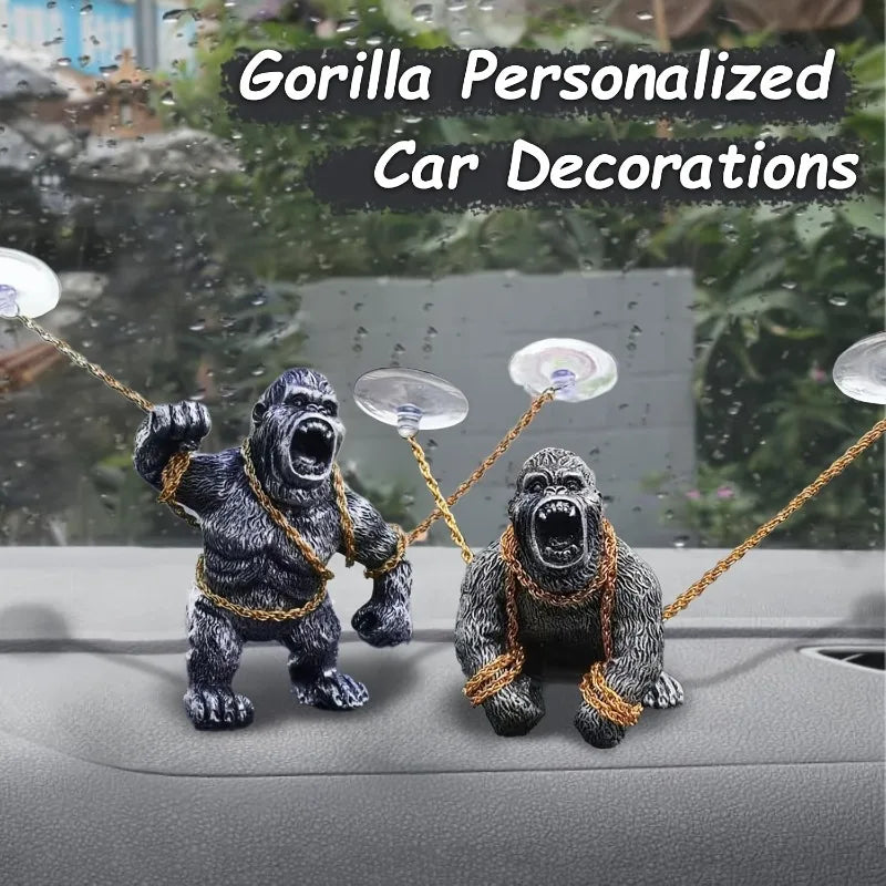 Cute Gorilla Car Dashboard Figure
