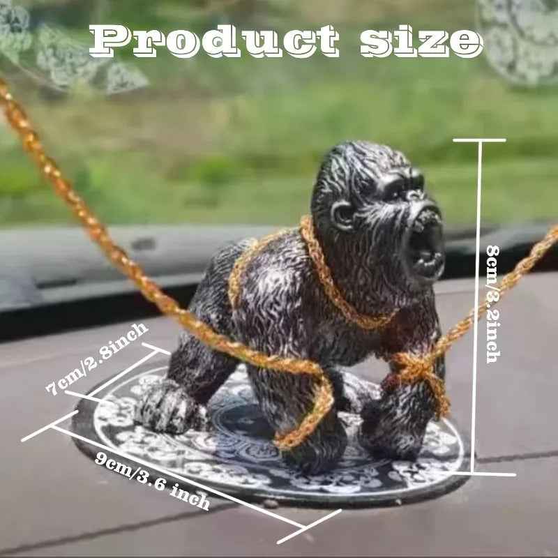 Cute Gorilla Car Dashboard Figure