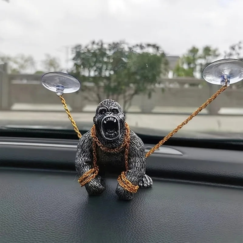 Cute Gorilla Car Dashboard Figure