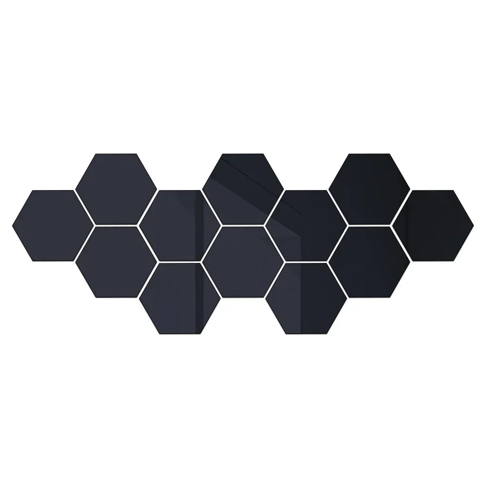 Modern Hexagon 3D Wall Mirrors