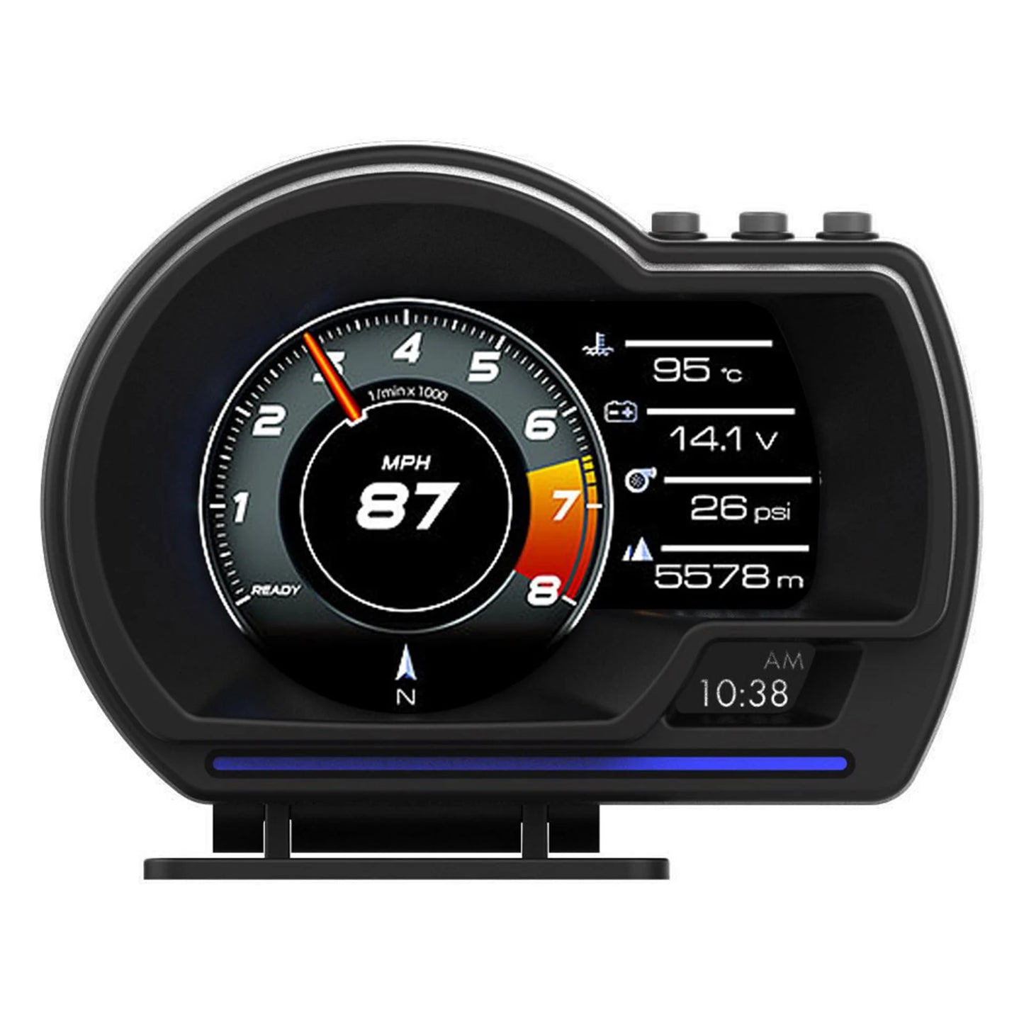 Head Up Display with Speed Warning for Cars