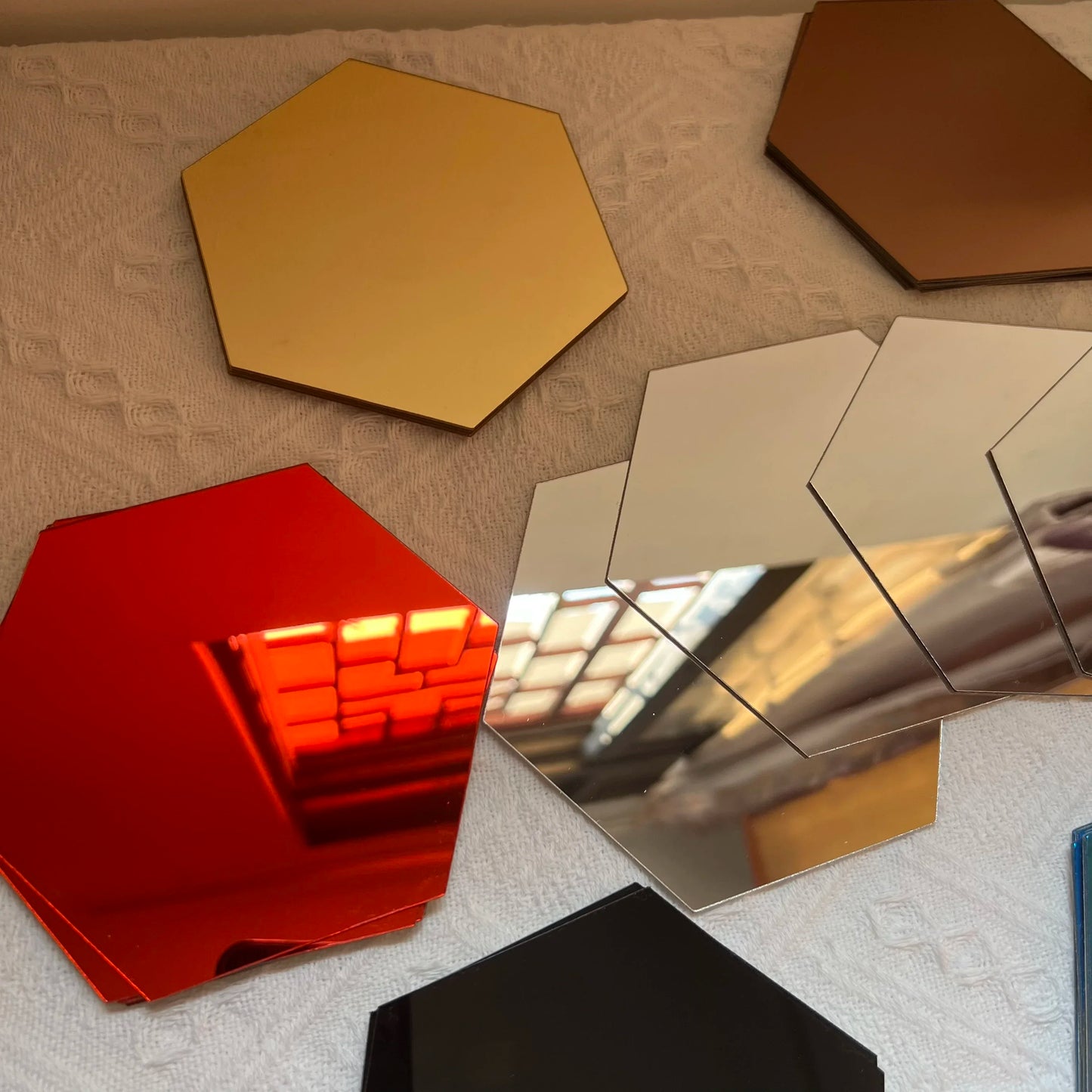 Modern Hexagon 3D Wall Mirrors
