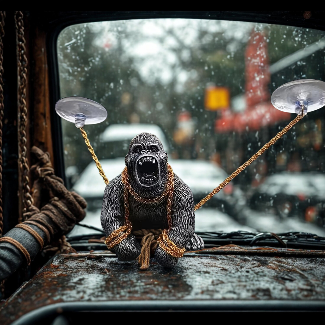 Cute Gorilla Car Dashboard Figure