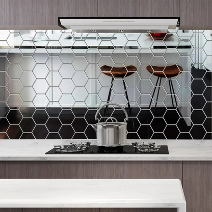 Modern Hexagon 3D Wall Mirrors