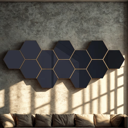 Modern Hexagon 3D Wall Mirrors