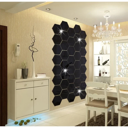 Modern Hexagon 3D Wall Mirrors
