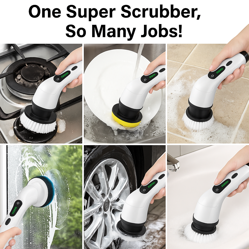 PowerScrub Max: Multipurpose Cordless Cleaning Brush