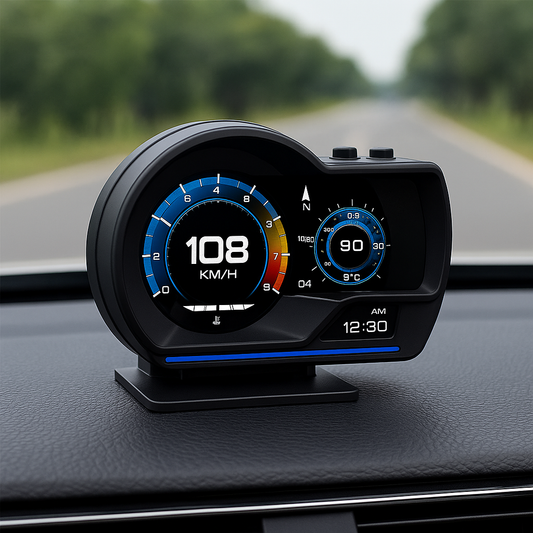 Head Up Display with Speed Warning for Cars