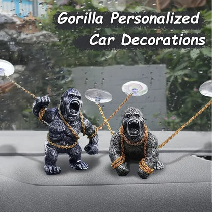 Cute Gorilla Car Dashboard Figure