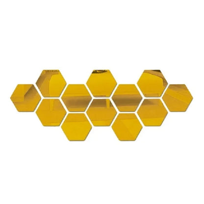 Modern Hexagon 3D Wall Mirrors
