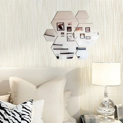 Modern Hexagon 3D Wall Mirrors