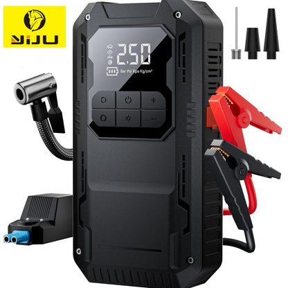 Heavy-Duty 4-in-1 Car Jump Starter with Air Pump and Power Bank